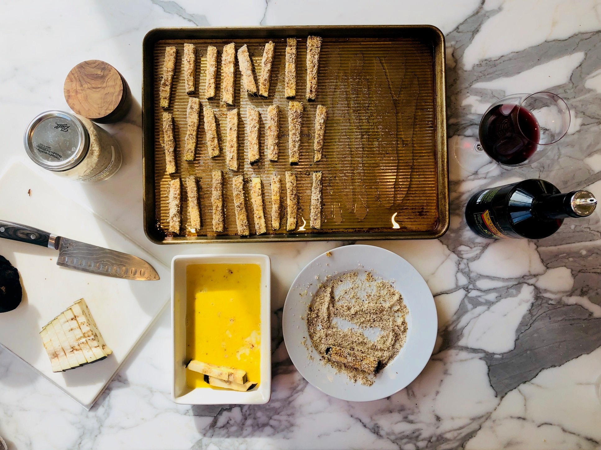 Eggplant fries (healthy but no one has to know!)